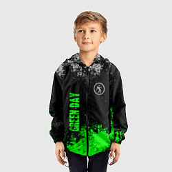 Ветровка с капюшоном детская Green day - hits, цвет: 3D-черный — фото 2