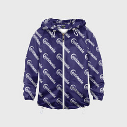 Ветровка с капюшоном детская Кастлвания узор, цвет: 3D-белый
