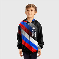 Ветровка с капюшоном детская Джиу-джитсу : Россия, цвет: 3D-черный — фото 2