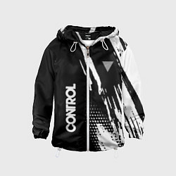 Ветровка с капюшоном детская Control Logo, цвет: 3D-белый