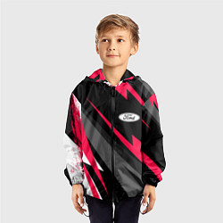 Ветровка с капюшоном детская Ford fast lines, цвет: 3D-черный — фото 2