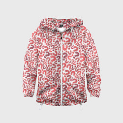 Ветровка с капюшоном детская Вопросительные знаки разноцветные, цвет: 3D-белый