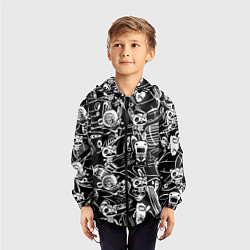 Ветровка с капюшоном детская JDM Pattern, цвет: 3D-черный — фото 2