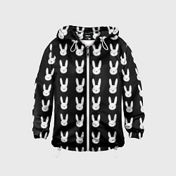 Детская ветровка Bunny pattern black