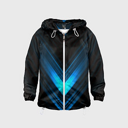 Ветровка с капюшоном детская Neon geometry stripes, цвет: 3D-белый