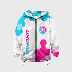 Детская ветровка Yamaha neon gradient style: надпись, символ