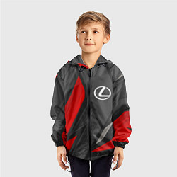 Ветровка с капюшоном детская Lexus sports racing, цвет: 3D-черный — фото 2