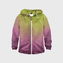 Ветровка с капюшоном детская Салатово-розовый дым - Хуф и Ся, цвет: 3D-белый