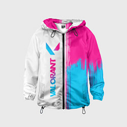 Детская ветровка Valorant neon gradient style: по-вертикали