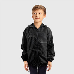 Ветровка с капюшоном детская Black texture, цвет: 3D-черный — фото 2