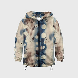 Ветровка с капюшоном детская Тай дай паттерн, цвет: 3D-черный
