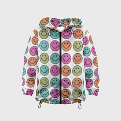 Ветровка с капюшоном детская Smiley face, цвет: 3D-черный