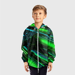 Ветровка с капюшоном детская Green elemetns, цвет: 3D-белый — фото 2