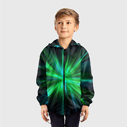 Ветровка с капюшоном детская Green light, цвет: 3D-черный — фото 2
