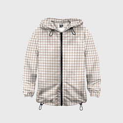 Детская ветровка Шахматка бело-бежевый