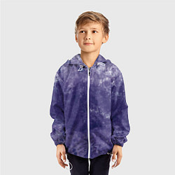 Ветровка с капюшоном детская Абстракция - violet color background, цвет: 3D-белый — фото 2