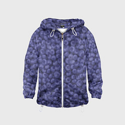 Ветровка с капюшоном детская Черника ягода, цвет: 3D-белый