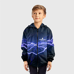 Ветровка с капюшоном детская Counter Strike - lightning, цвет: 3D-черный — фото 2