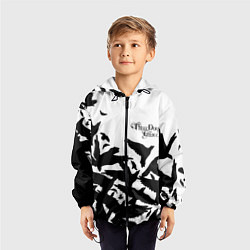 Ветровка с капюшоном детская Three Days Grace вороны бенд, цвет: 3D-черный — фото 2
