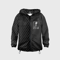 Ветровка с капюшоном детская CSGO metal logo, цвет: 3D-черный