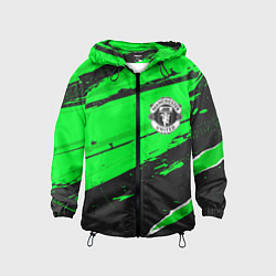 Ветровка с капюшоном детская Manchester United sport green, цвет: 3D-черный
