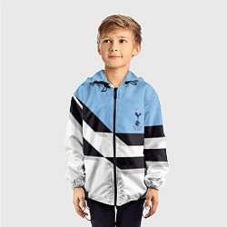 Ветровка с капюшоном детская Tottenham sport geometry, цвет: 3D-черный — фото 2