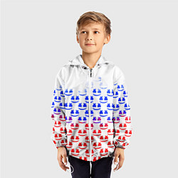 Ветровка с капюшоном детская Marshmello russia color, цвет: 3D-белый — фото 2