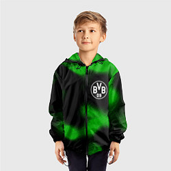 Ветровка с капюшоном детская Borussia sport halftone, цвет: 3D-черный — фото 2