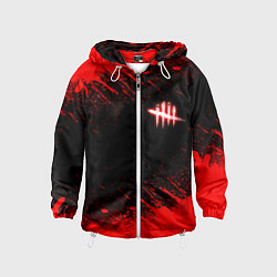 Ветровка с капюшоном детская Dead by daylight огненный, цвет: 3D-белый