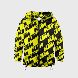 Ветровка с капюшоном детская KTU жёлто чёрный стиль, цвет: 3D-черный