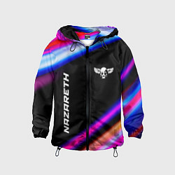 Ветровка с капюшоном детская Nazareth neon rock lights, цвет: 3D-черный