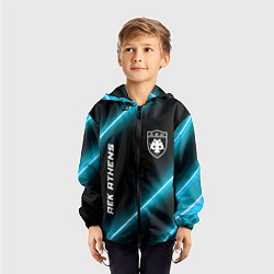 Ветровка с капюшоном детская AEK Athens неоновые лампы, цвет: 3D-черный — фото 2