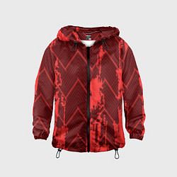 Ветровка с капюшоном детская Абстрактный узор с концепцией, цвет: 3D-черный