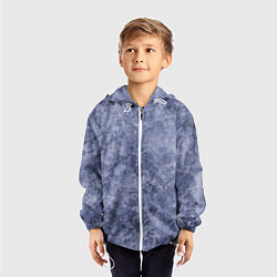 Ветровка с капюшоном детская Абстракция - синий лёд, цвет: 3D-белый — фото 2