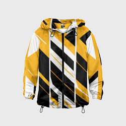 Детская ветровка Black and yellow stripes on a white background