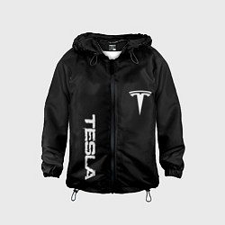 Детская ветровка Tesla logo white