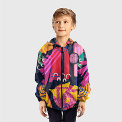 Ветровка с капюшоном детская Ширли мырли, цвет: 3D-черный — фото 2