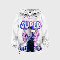 Ветровка с капюшоном детская BTS Super Tuna, цвет: 3D-черный