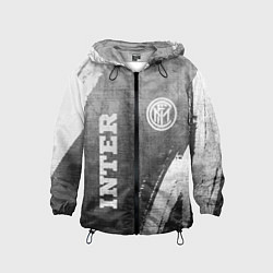 Ветровка с капюшоном детская Inter - grey gradient вертикально, цвет: 3D-черный