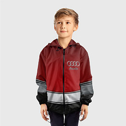 Ветровка с капюшоном детская Audi metal car steel, цвет: 3D-черный — фото 2