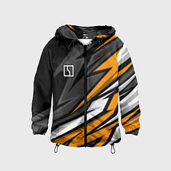 Ветровка с капюшоном детская Zeekr - orange colors, цвет: 3D-черный