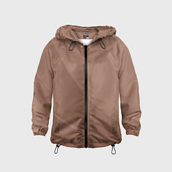 Ветровка с капюшоном детская Мокко Мусс однотонный с полосой, цвет: 3D-черный