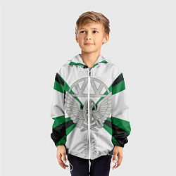 Ветровка с капюшоном детская Железнодорожные войска, цвет: 3D-белый — фото 2