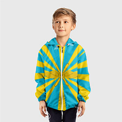 Ветровка с капюшоном детская Воздушно-космические силы, цвет: 3D-белый — фото 2