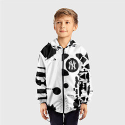 Ветровка с капюшоном детская New York yankees - baseball team pattern, цвет: 3D-черный — фото 2