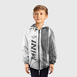 Ветровка с капюшоном детская Mini - white gradient по-вертикали, цвет: 3D-черный — фото 2