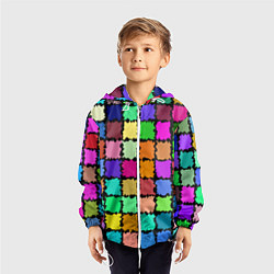Ветровка с капюшоном детская Лоскутки, цвет: 3D-белый — фото 2