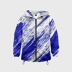 Ветровка с капюшоном детская The color is white and blue, цвет: 3D-черный