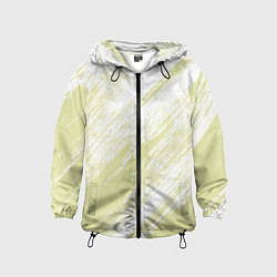 Ветровка с капюшоном детская The color is white and yellow, цвет: 3D-черный