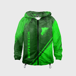 Ветровка с капюшоном детская Hoffenheim - green gradient вертикально, цвет: 3D-черный